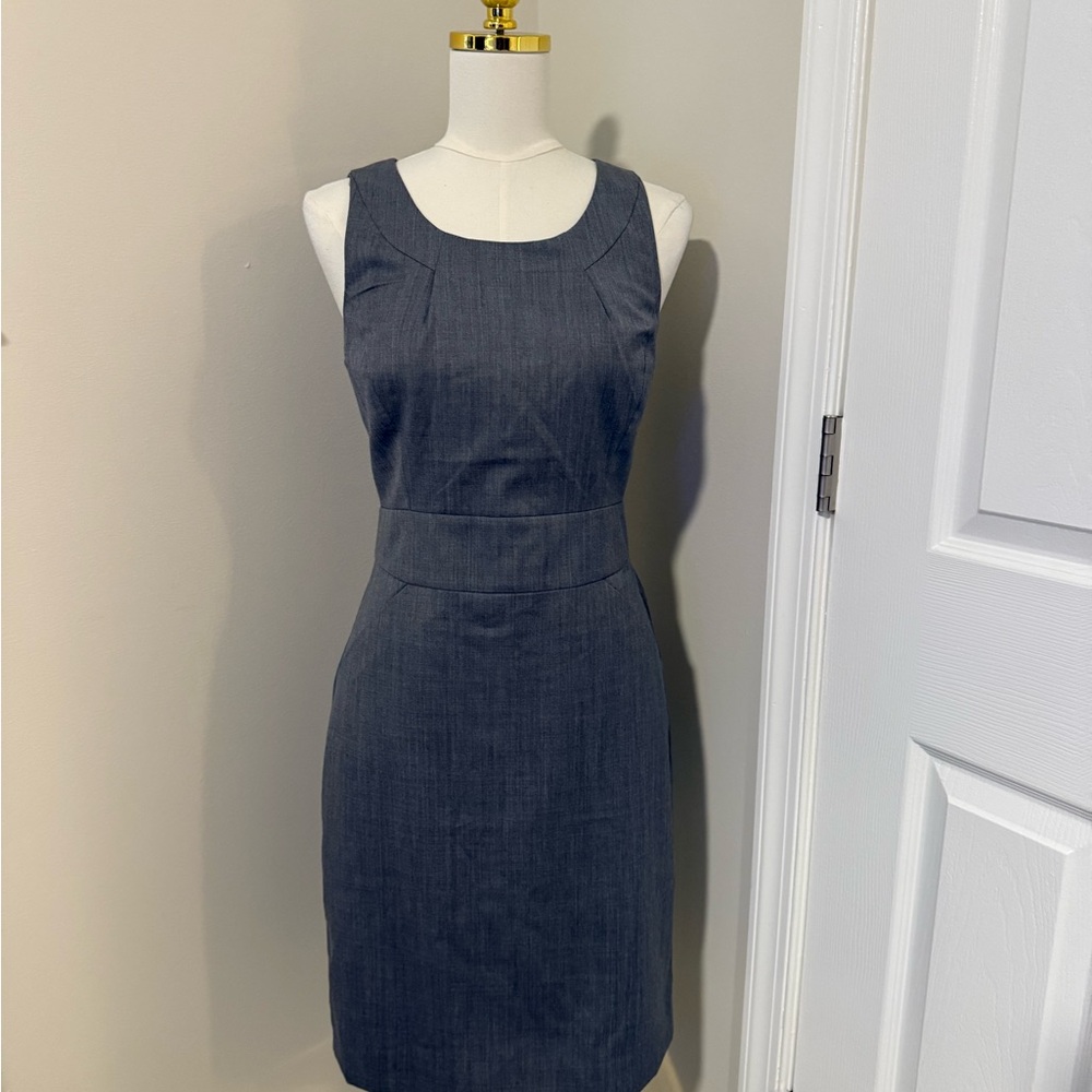 NWT J. Crew Emmaleigh sleeveless gray tailored dress